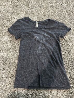New Agenda Heather Charcoal Scoop Neck Tee